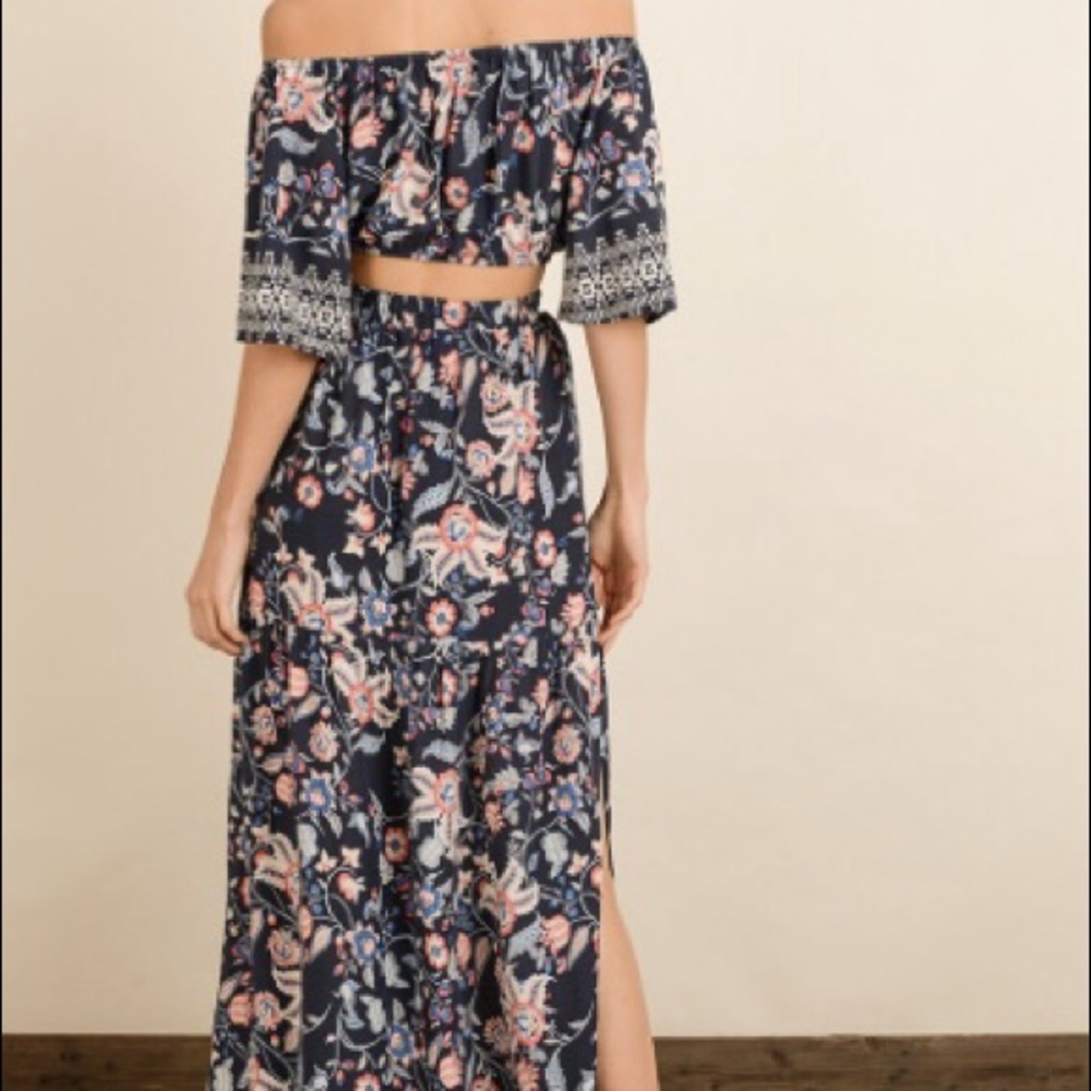 Two piece flowered maxi skirt and top - Picture 2 of 2